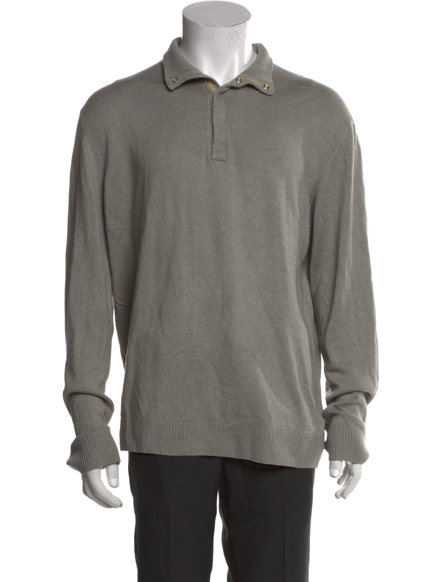 Ermenegildo Zegna Silk Collar Polo Sweater