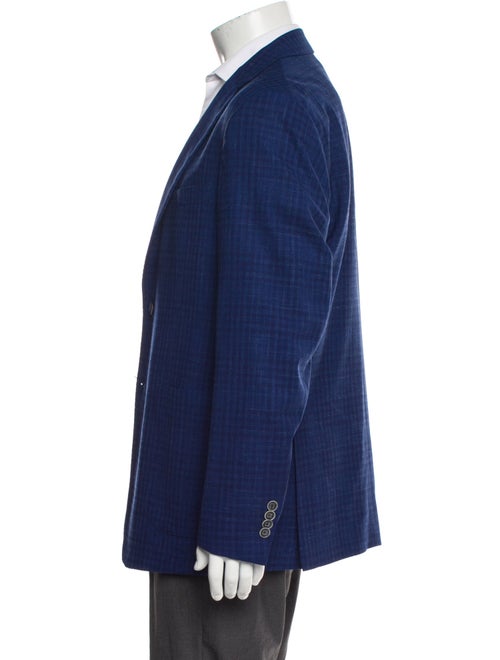 Ermenegildo Zegna Wool Plaid Print Blazer