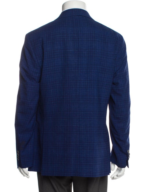 Ermenegildo Zegna Wool Plaid Print Blazer
