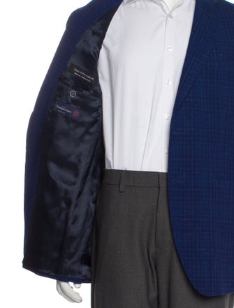 Ermenegildo Zegna Wool Plaid Print Blazer