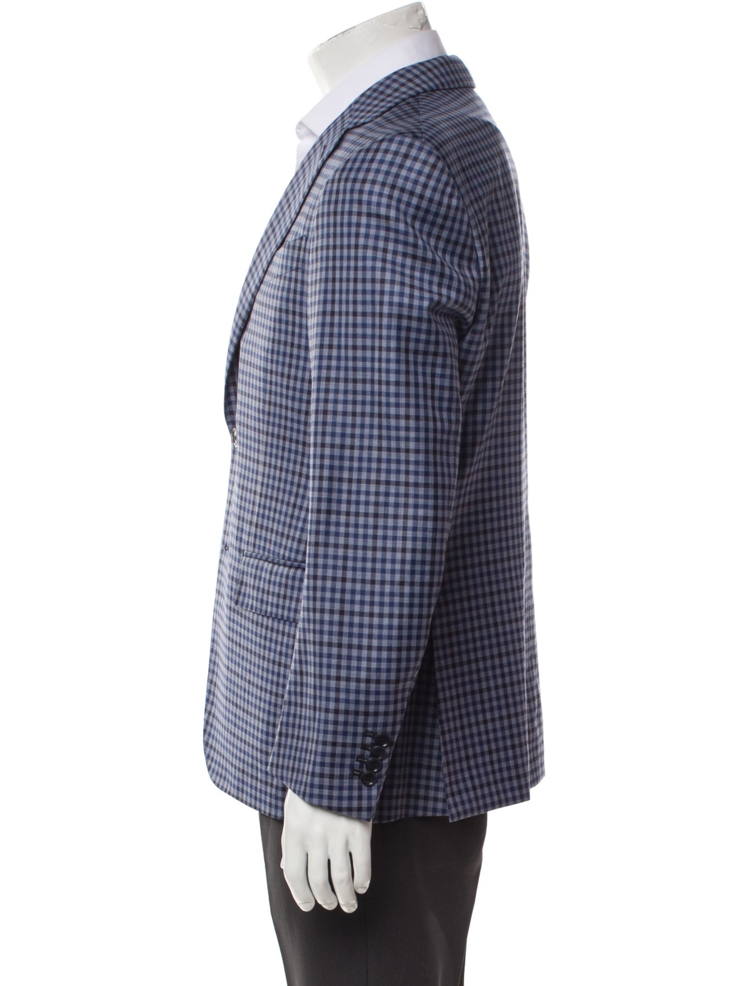 Ermenegildo Zegna Wool Plaid Print Blazer