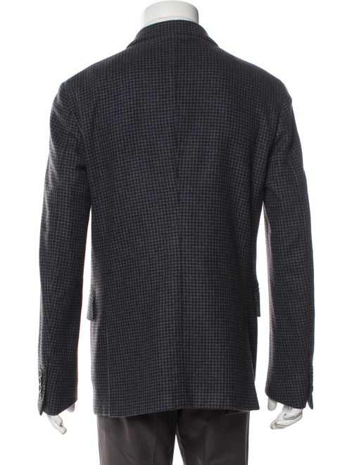 Ermenegildo Zegna Cashmere Plaid Print Peacoat