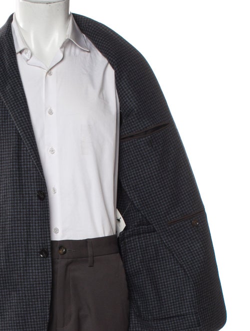 Ermenegildo Zegna Cashmere Plaid Print Peacoat