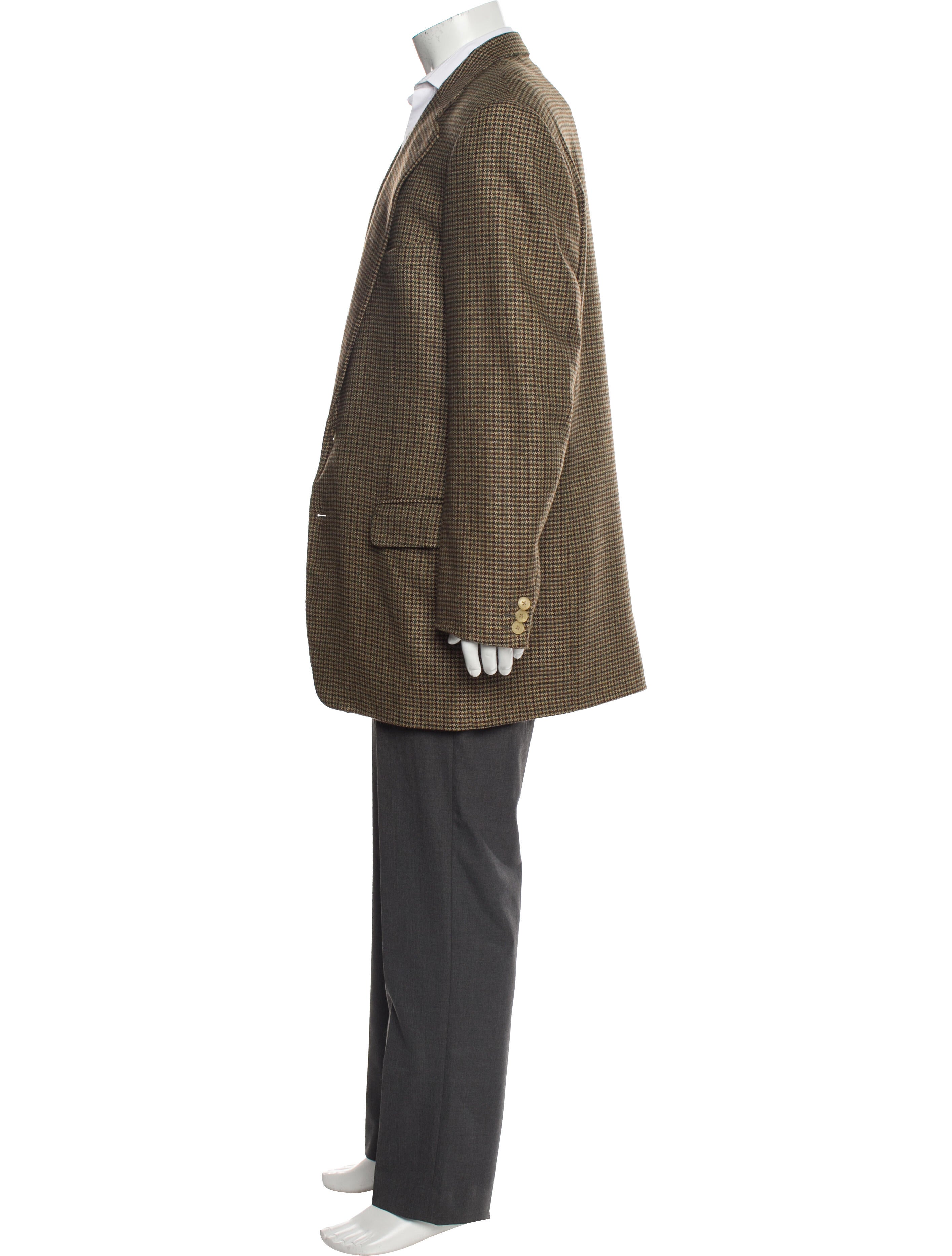 Ermenegildo Zegna Cashmere Houndstooth Print Blazer