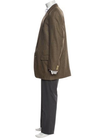 Ermenegildo Zegna Cashmere Houndstooth Print Blazer