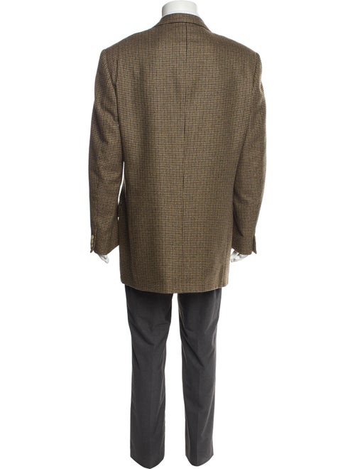 Ermenegildo Zegna Cashmere Houndstooth Print Blazer