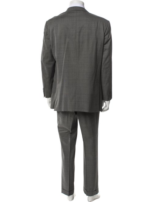 Ermenegildo Zegna Wool Plaid Print Two-Piece Suit