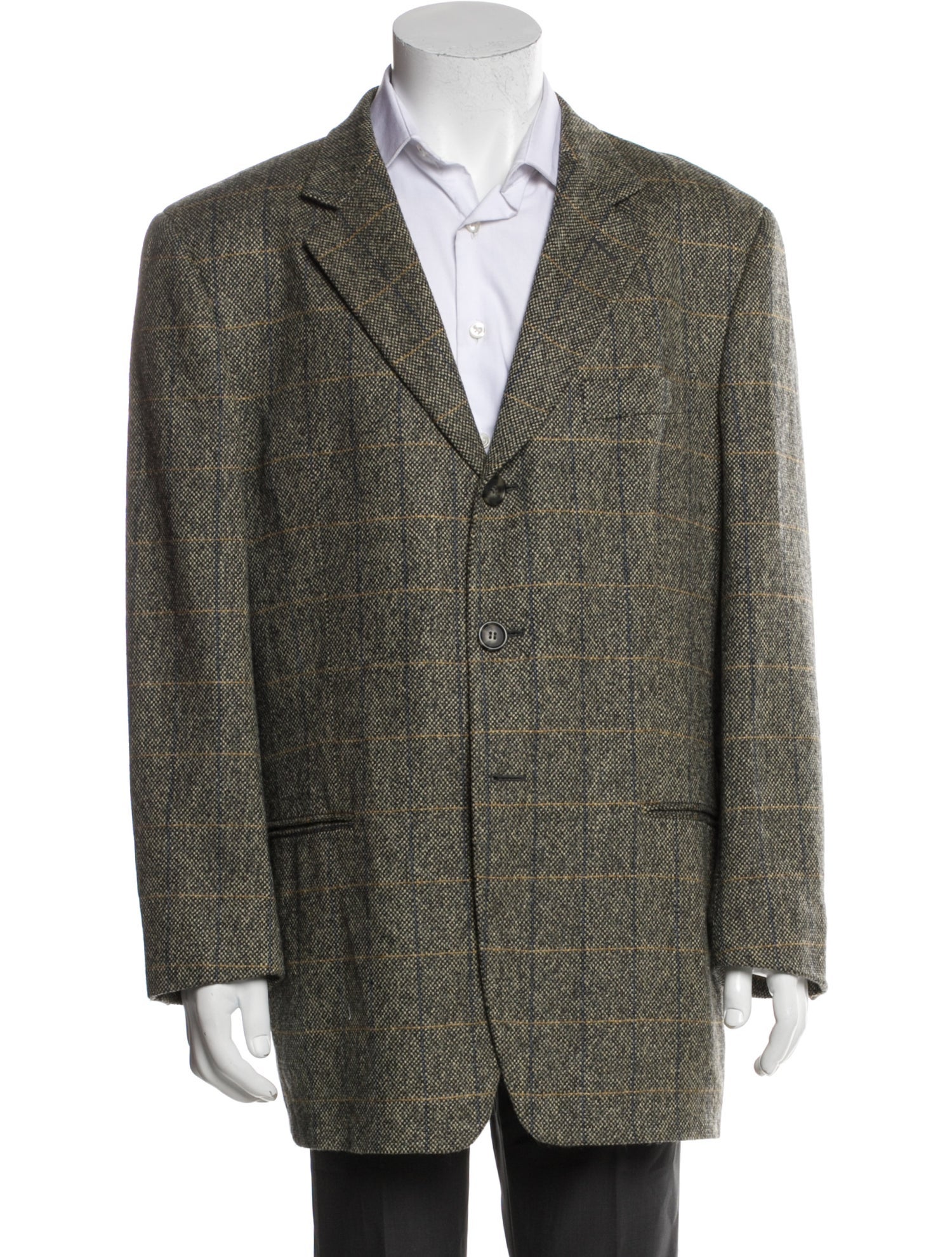 Ermenegildo Zegna Wool Houndstooth Print Overcoat
