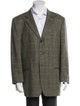 Ermenegildo Zegna Wool Houndstooth Print Overcoat
