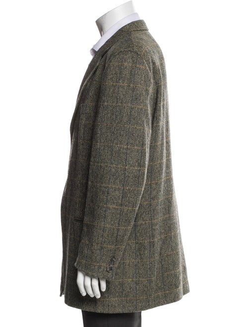 Ermenegildo Zegna Wool Houndstooth Print Overcoat