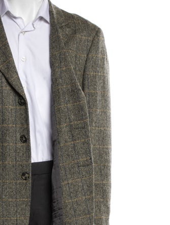 Ermenegildo Zegna Wool Houndstooth Print Overcoat