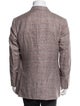 Ermenegildo Zegna Linen Plaid Print Blazer