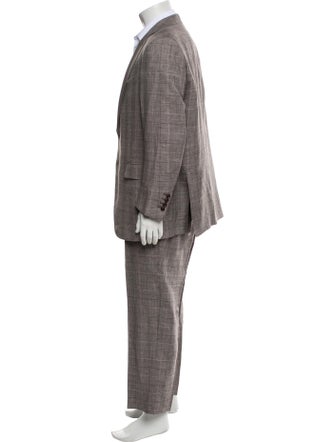 Ermenegildo Zegna Wool Plaid Print Blazer