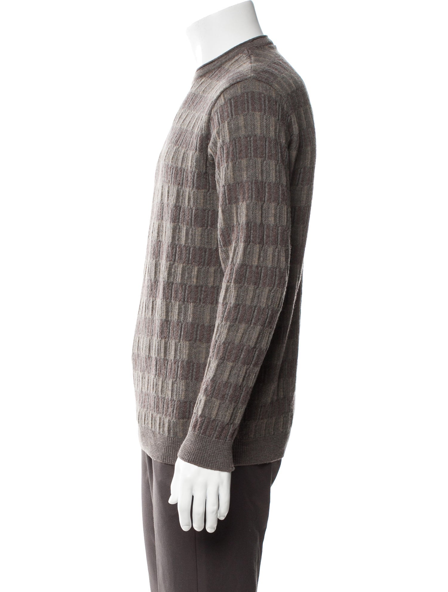 Ermenegildo Zegna Wool Plaid Print Pullover
