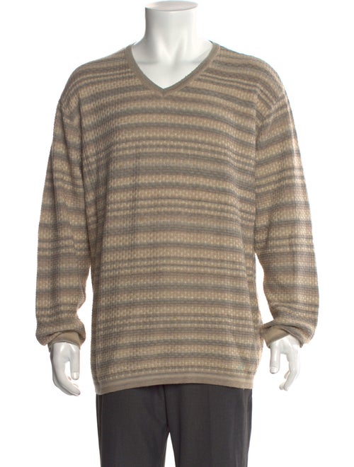 Ermenegildo Zegna Striped V-Neck Pullover