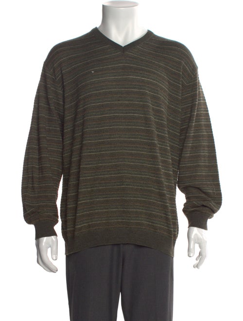 Ermenegildo Zegna Striped V-Neck Pullover