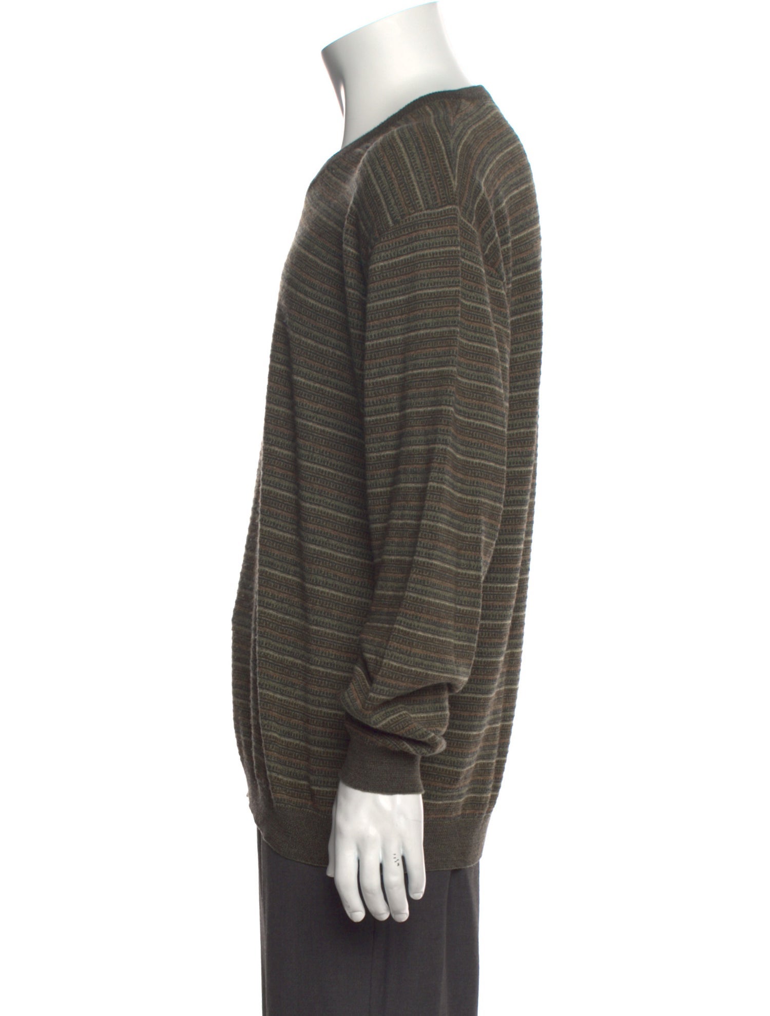 Ermenegildo Zegna Striped V-Neck Pullover