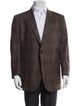 Ermenegildo Zegna Wool Plaid Print Blazer