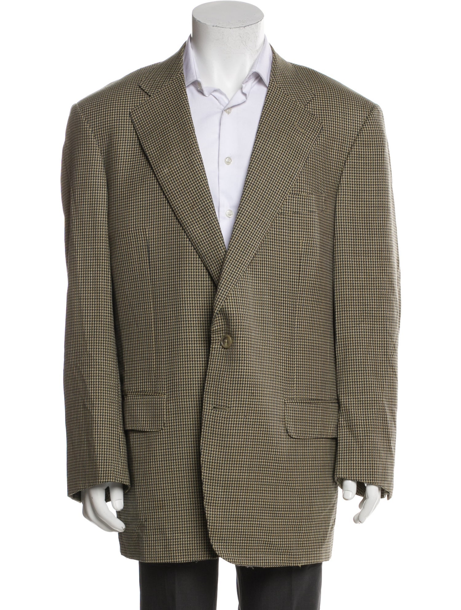 Ermenegildo Zegna Wool Houndstooth Print Blazer