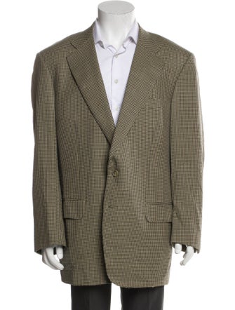 Ermenegildo Zegna Wool Houndstooth Print Blazer