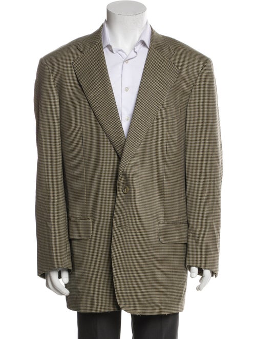 Ermenegildo Zegna Wool Houndstooth Print Blazer