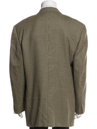 Ermenegildo Zegna Wool Houndstooth Print Blazer