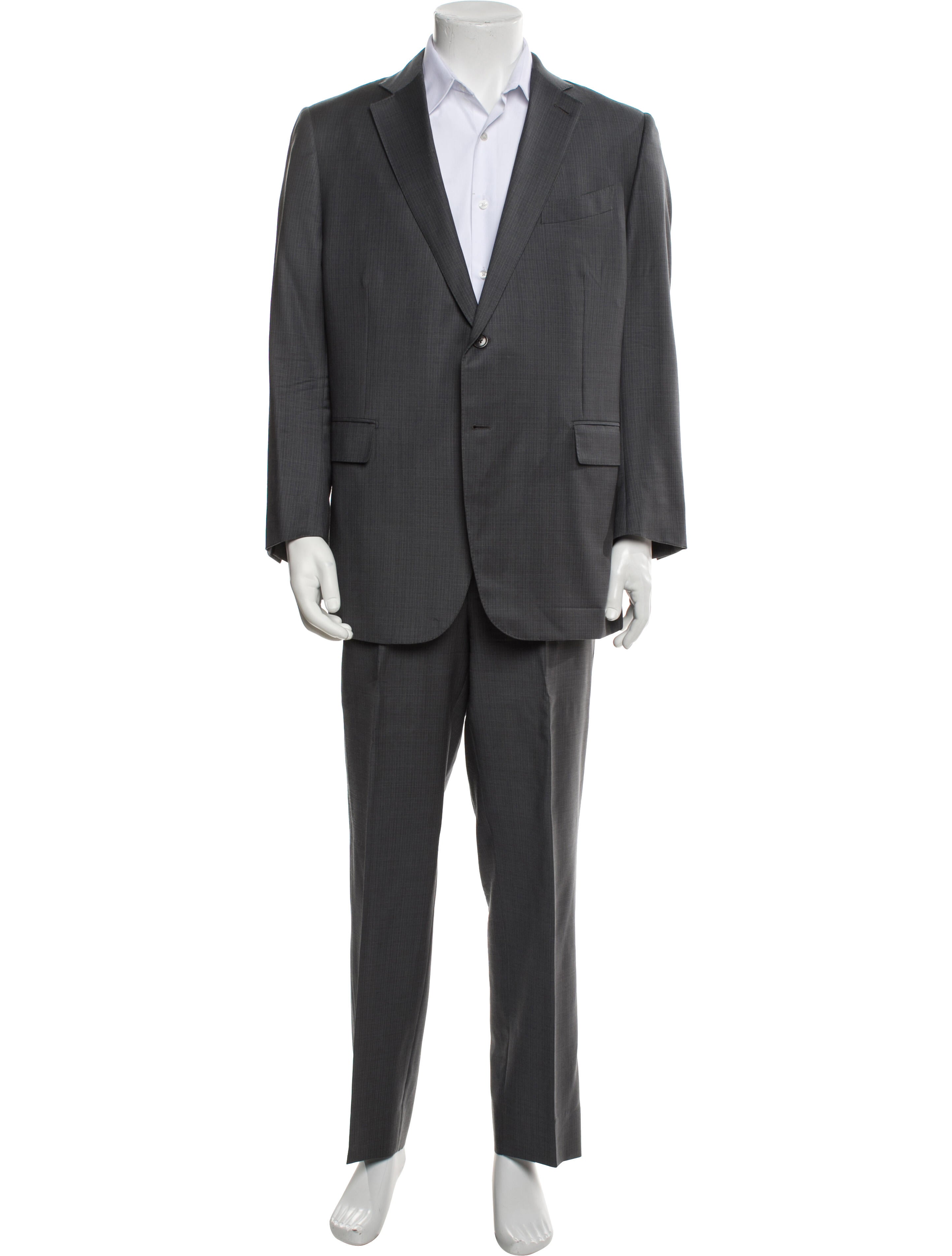 Ermenegildo Zegna Wool Striped Two-Piece Suit Vest