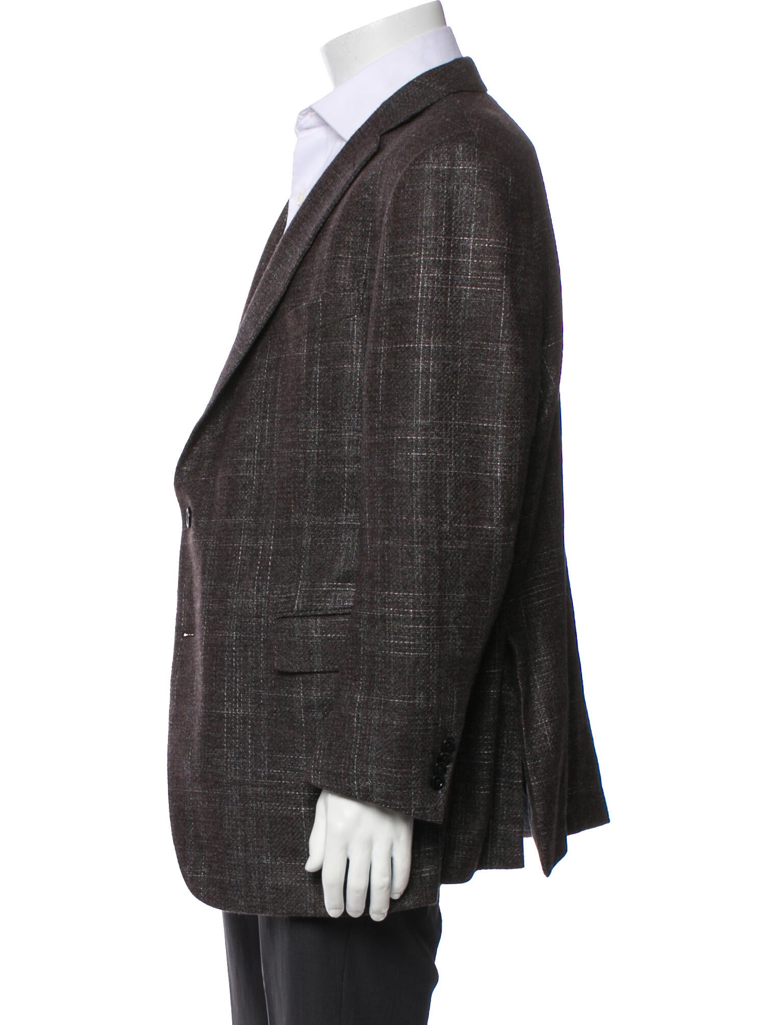 Ermenegildo Zegna Cashmere Plaid Print Sport Coat