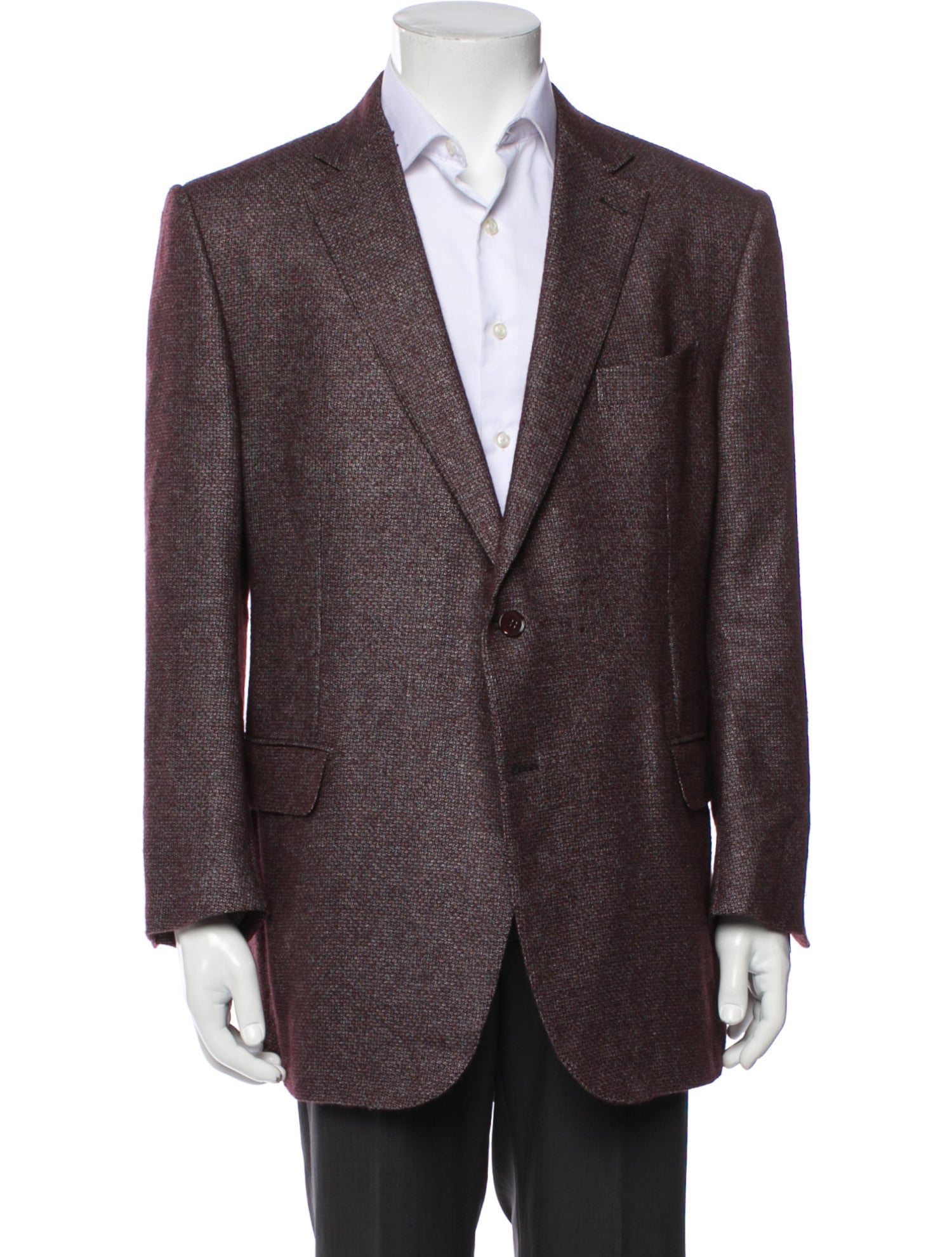 Ermenegildo Zegna Silk Tweed Pattern Blazer