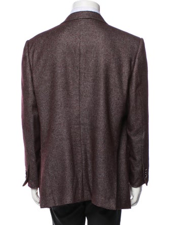 Ermenegildo Zegna Silk Tweed Pattern Blazer
