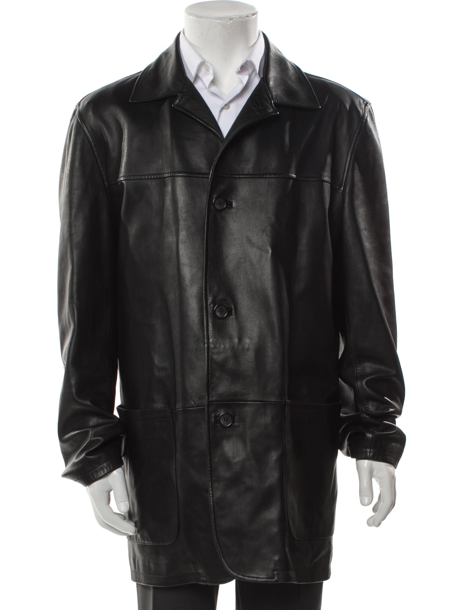 Ermenegildo Zegna Leather Trench Coat