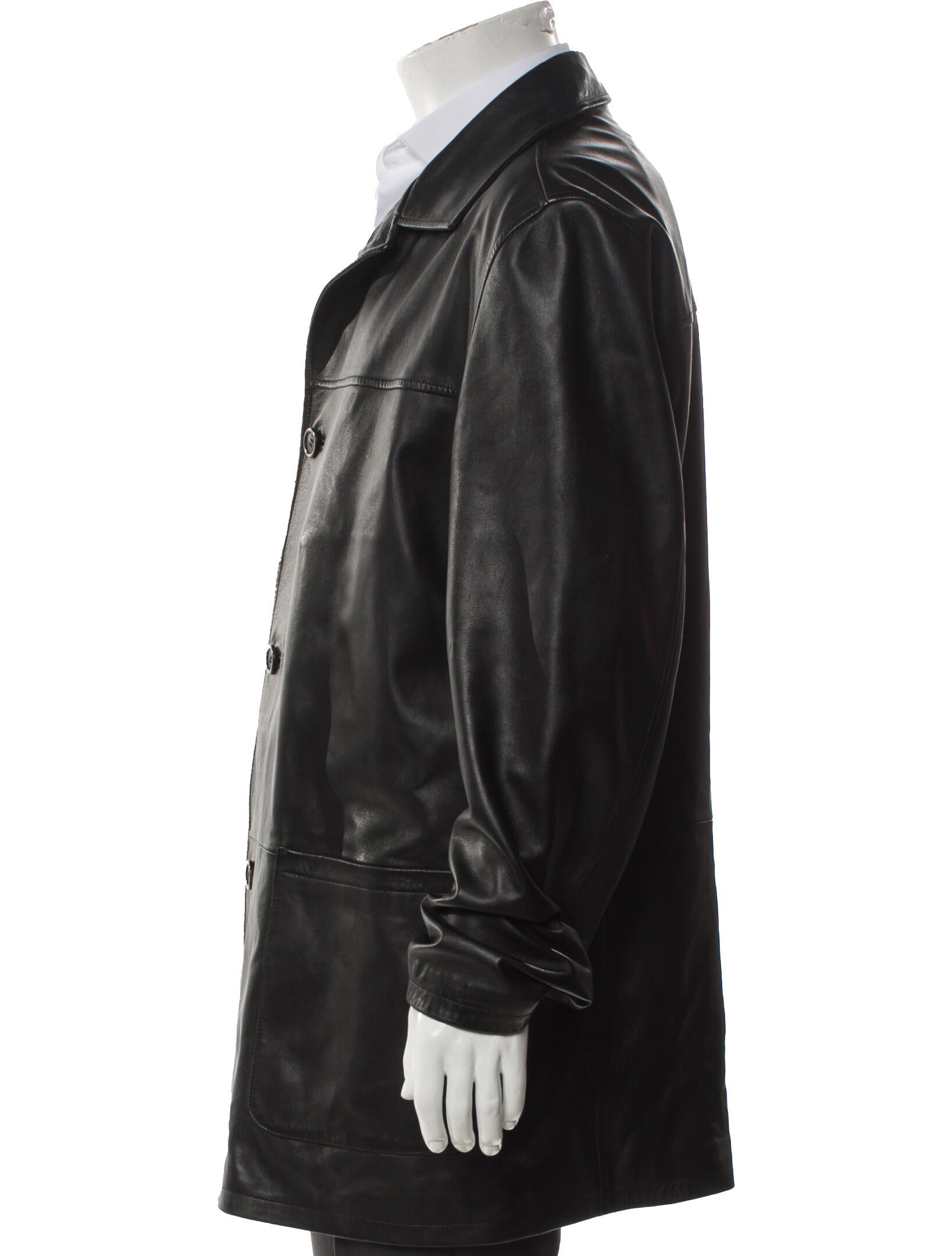 Ermenegildo Zegna Leather Trench Coat