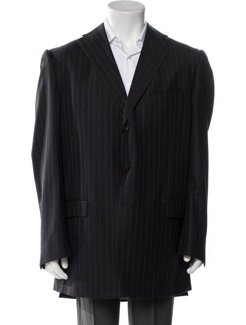 Ermenegildo Zegna Wool Striped Overcoat