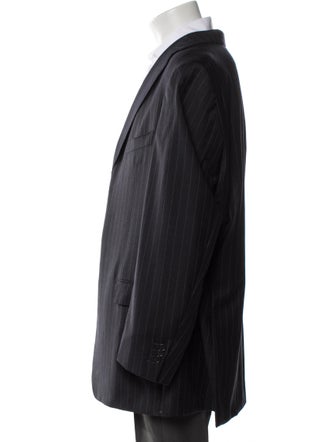 Ermenegildo Zegna Wool Striped Overcoat