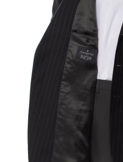 Ermenegildo Zegna Wool Striped Overcoat