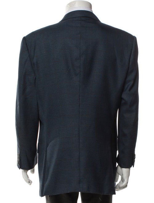Ermenegildo Zegna Wool Plaid Print Blazer