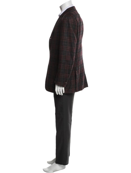 Ermenegildo Zegna Wool Plaid Print Blazer