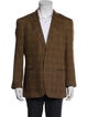 Ermenegildo Zegna Plaid Print Peacoat