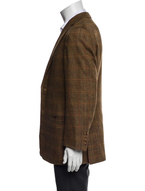 Ermenegildo Zegna Plaid Print Peacoat