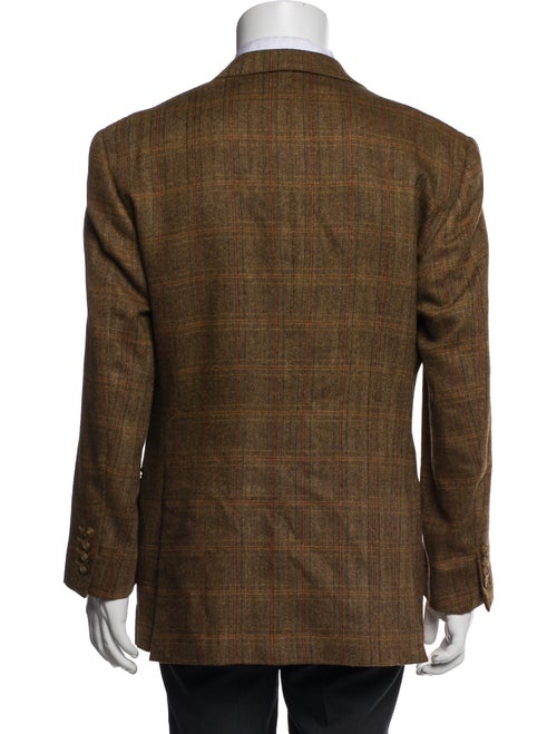 Ermenegildo Zegna Plaid Print Peacoat