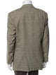 Ermenegildo Zegna Wool Plaid Print Peacoat