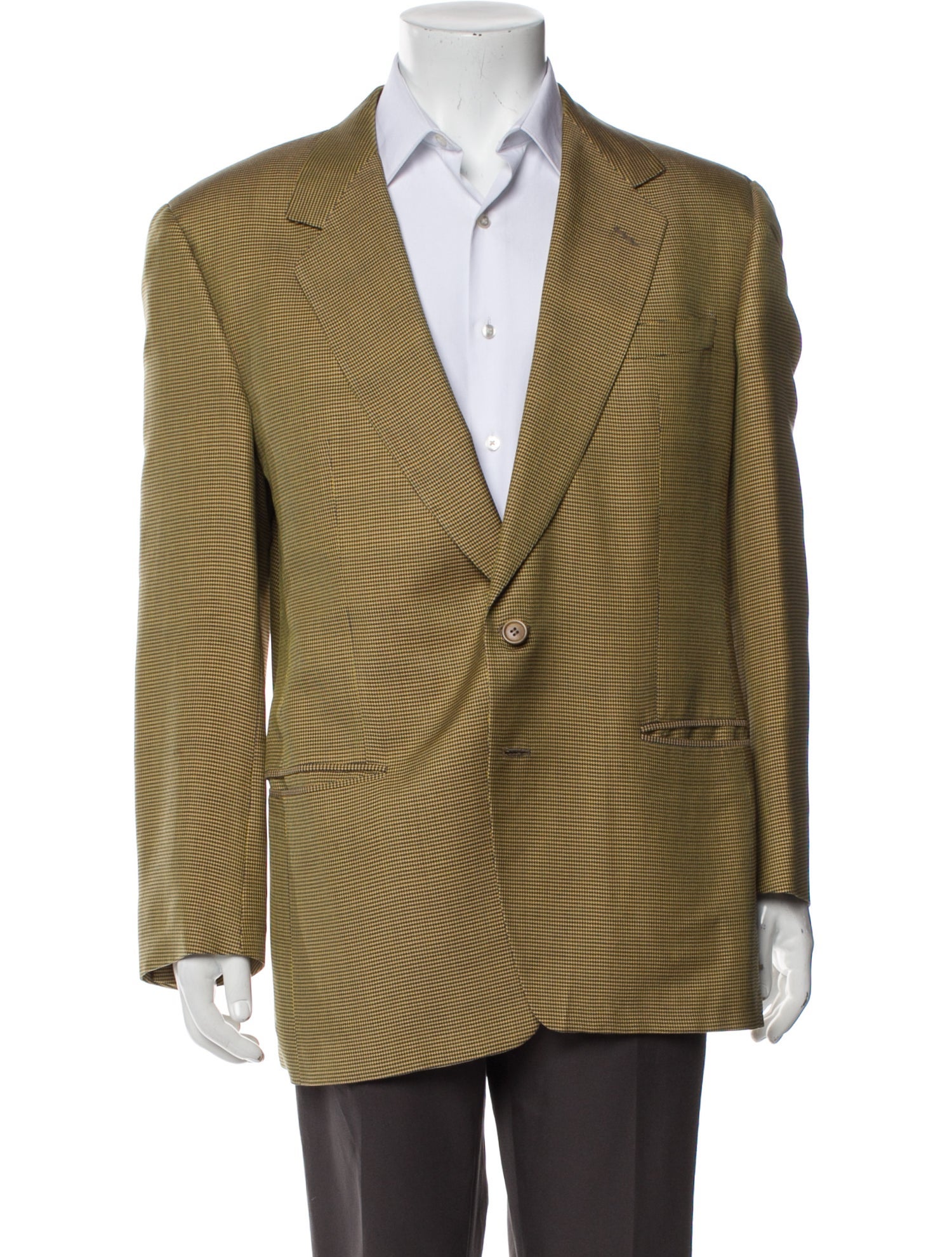 Ermenegildo Zegna Silk Plaid Print Puffer Coat