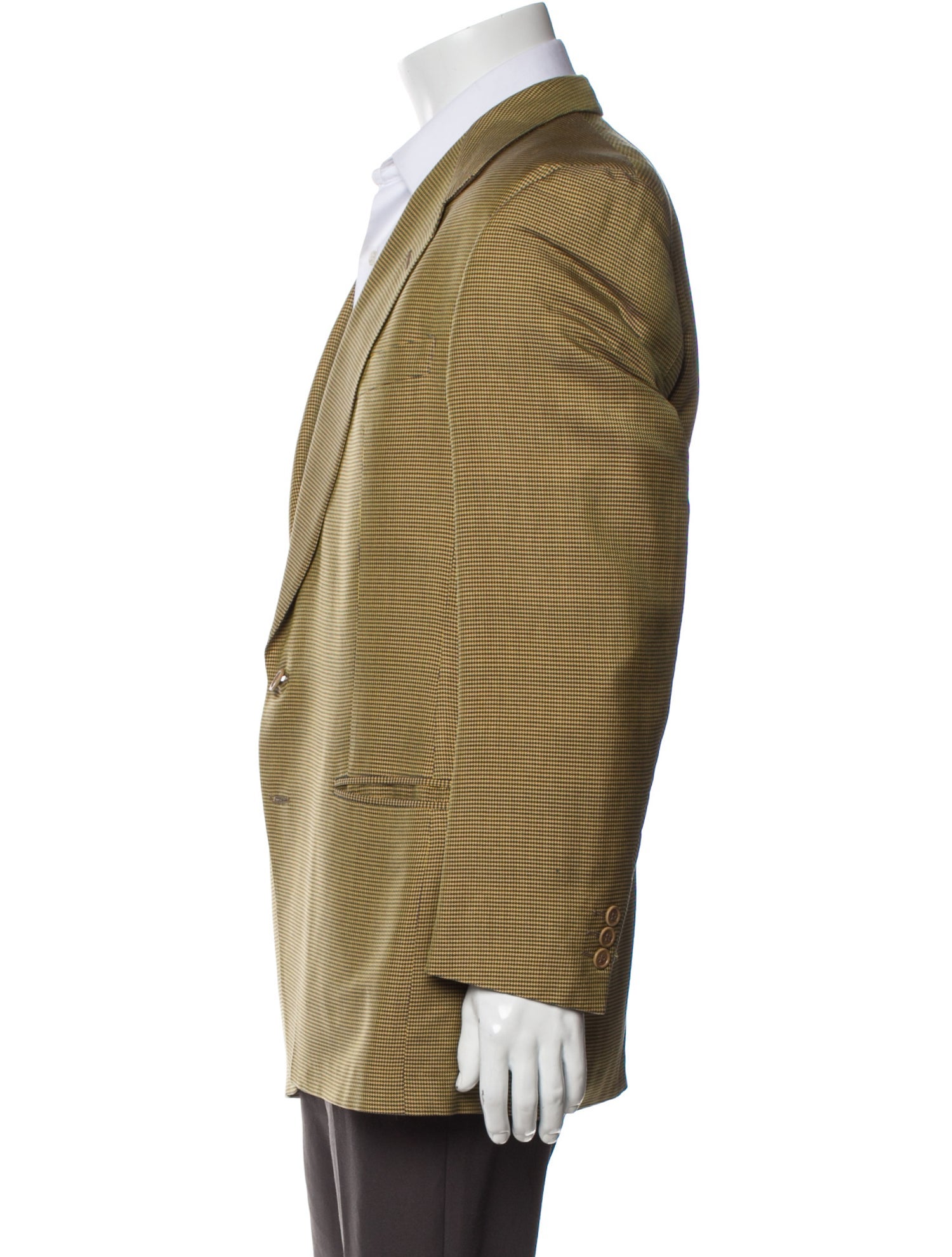 Ermenegildo Zegna Silk Plaid Print Puffer Coat