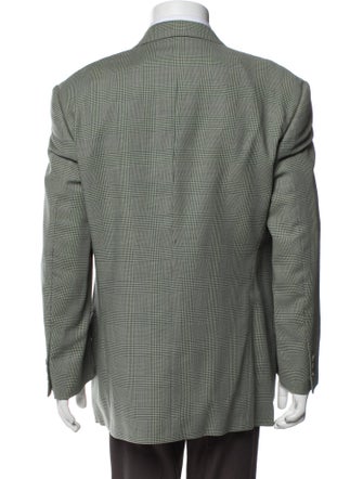 Ermenegildo Zegna Wool Plaid Print Blazer