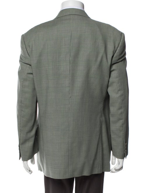 Ermenegildo Zegna Wool Plaid Print Blazer