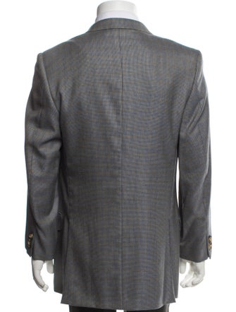 Ermenegildo Zegna Cashmere Plaid Print Blazer