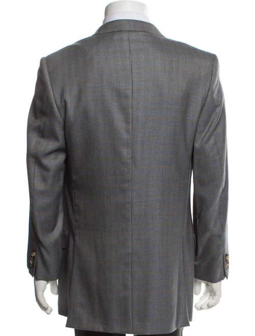 Ermenegildo Zegna Cashmere Plaid Print Blazer