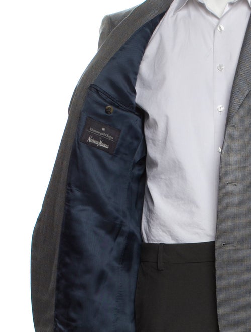 Ermenegildo Zegna Cashmere Plaid Print Blazer