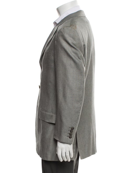 Ermenegildo Zegna Silk Plaid Print Blazer