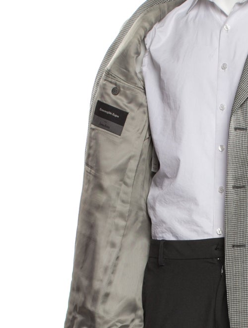Ermenegildo Zegna Silk Plaid Print Blazer